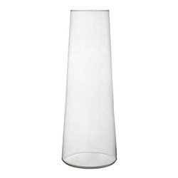 Szklany wazon stożek W-729A H:40cm D:15cm