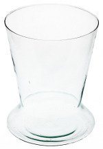 Szklany wazon W-177 H:20cm D:16,6cm