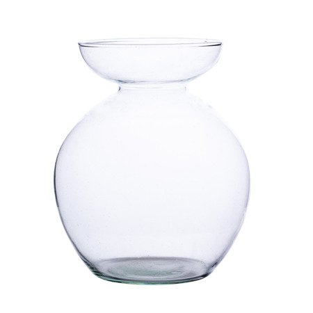 Szklany wazon W-288 H:20cm D:17cm