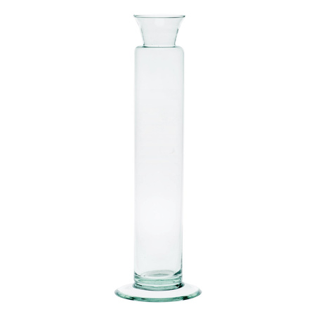 Szklany wazon W-393A H:35cm D:6cm