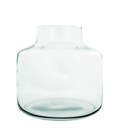 Szklany wazon W-395A H:21,5cm D:21,5cm