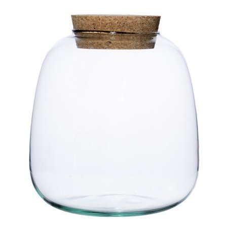 Szklany wazon W-557A+korek H:25,5cm D:23cm