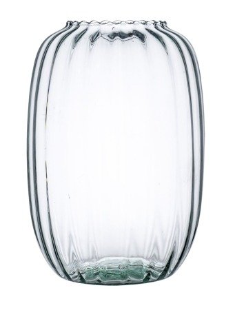 Szklany wazon W-599A optyk H:26cm D:19cm