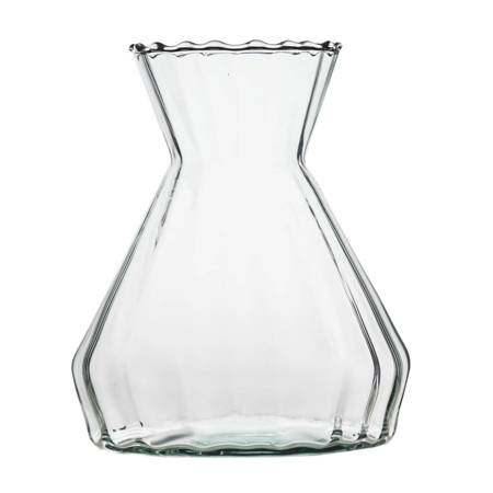 Szklany wazon W-669A H:19cm D:16,4cm
